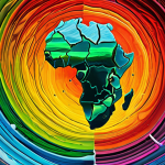 **Abstract Visualization of Climate Data:** "Create an abstract digital artwork visualizing climate change data over time, using dynamic shapes and vibrant colors. The style should evoke a sense of urgency and transformation, reflecting the impact of environmental shifts. Think data as art."